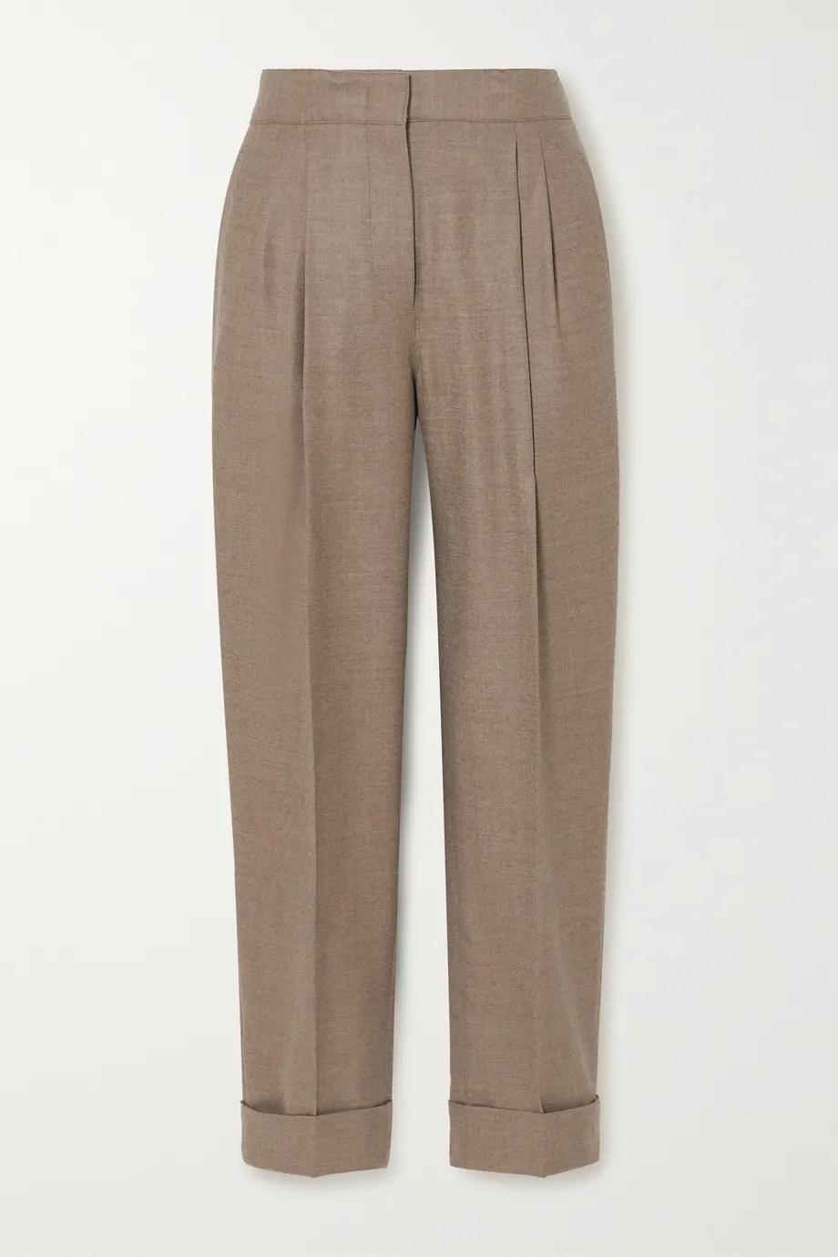 + NET SUSTAIN Leblon wool and silk-blend straight-leg pants by CASASOLA