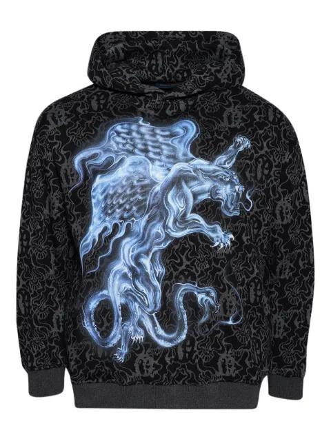 graphic-print jacquard hoodie by CASELLA MEYER