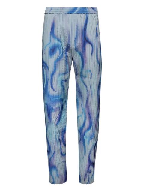 pleated all-over print trousers by CASELLA MEYER