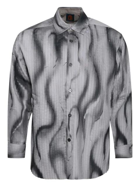 pleated print shirt by CASELLA MEYER