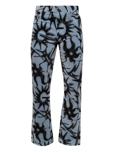 velvet printed trousers by CASELLA MEYER