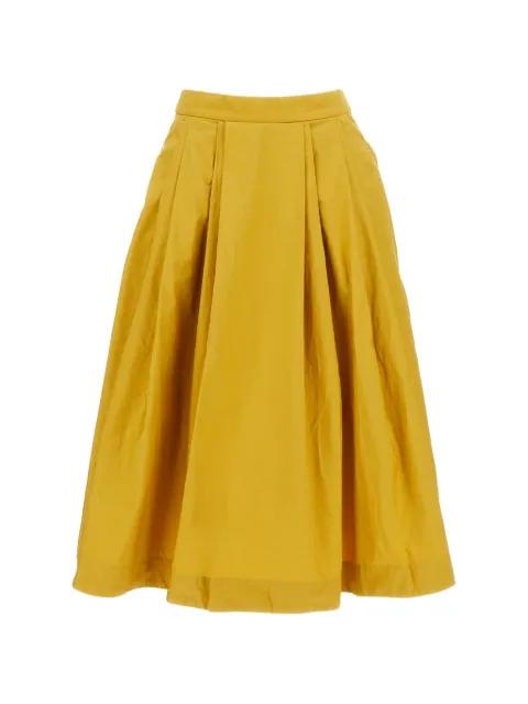 Anarchic pleated-design midi skirt by CASEY CASEY