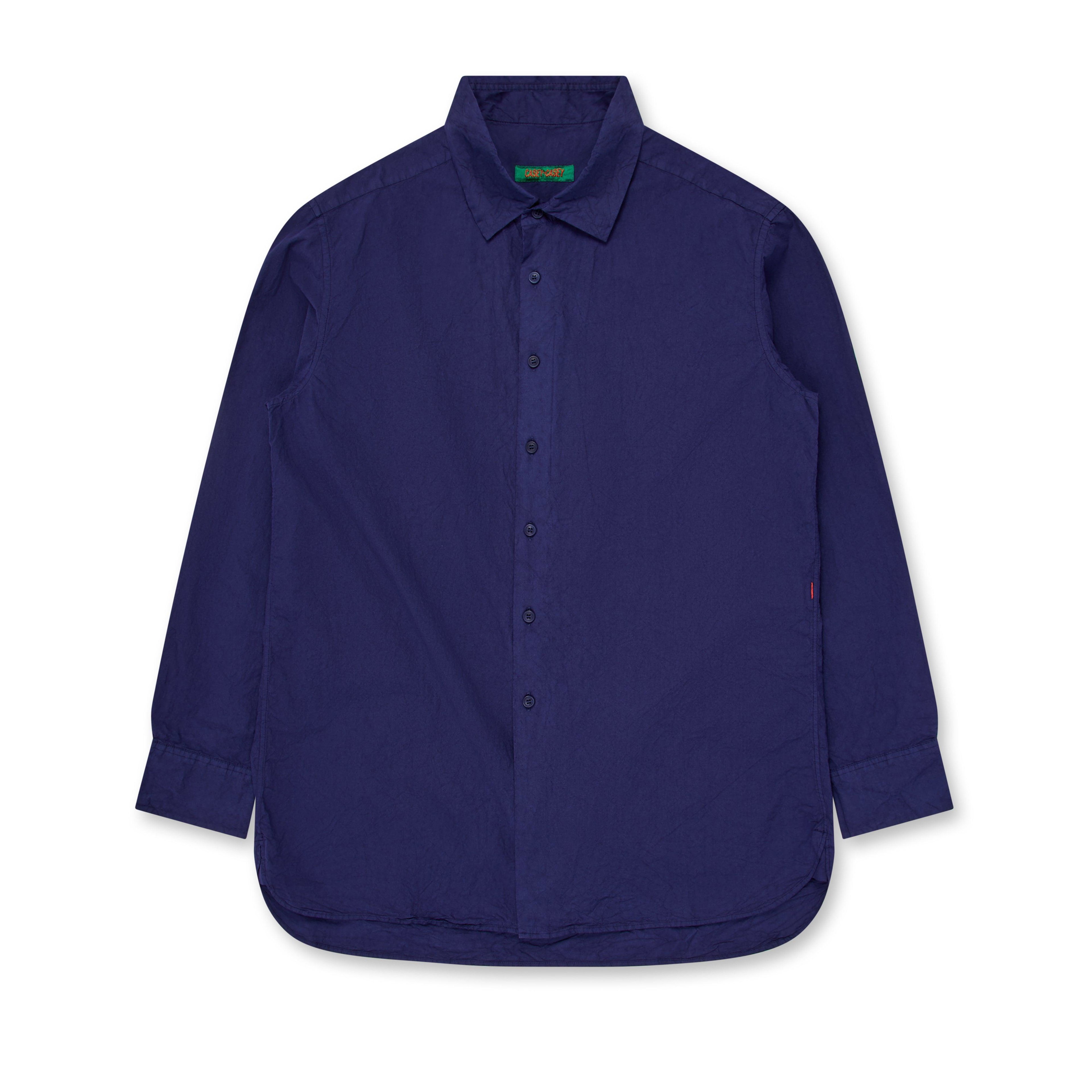 Casey Casey - Men’s Double Dyed Big Raccourcie Shirt - (Klein Blue) by CASEY CASEY