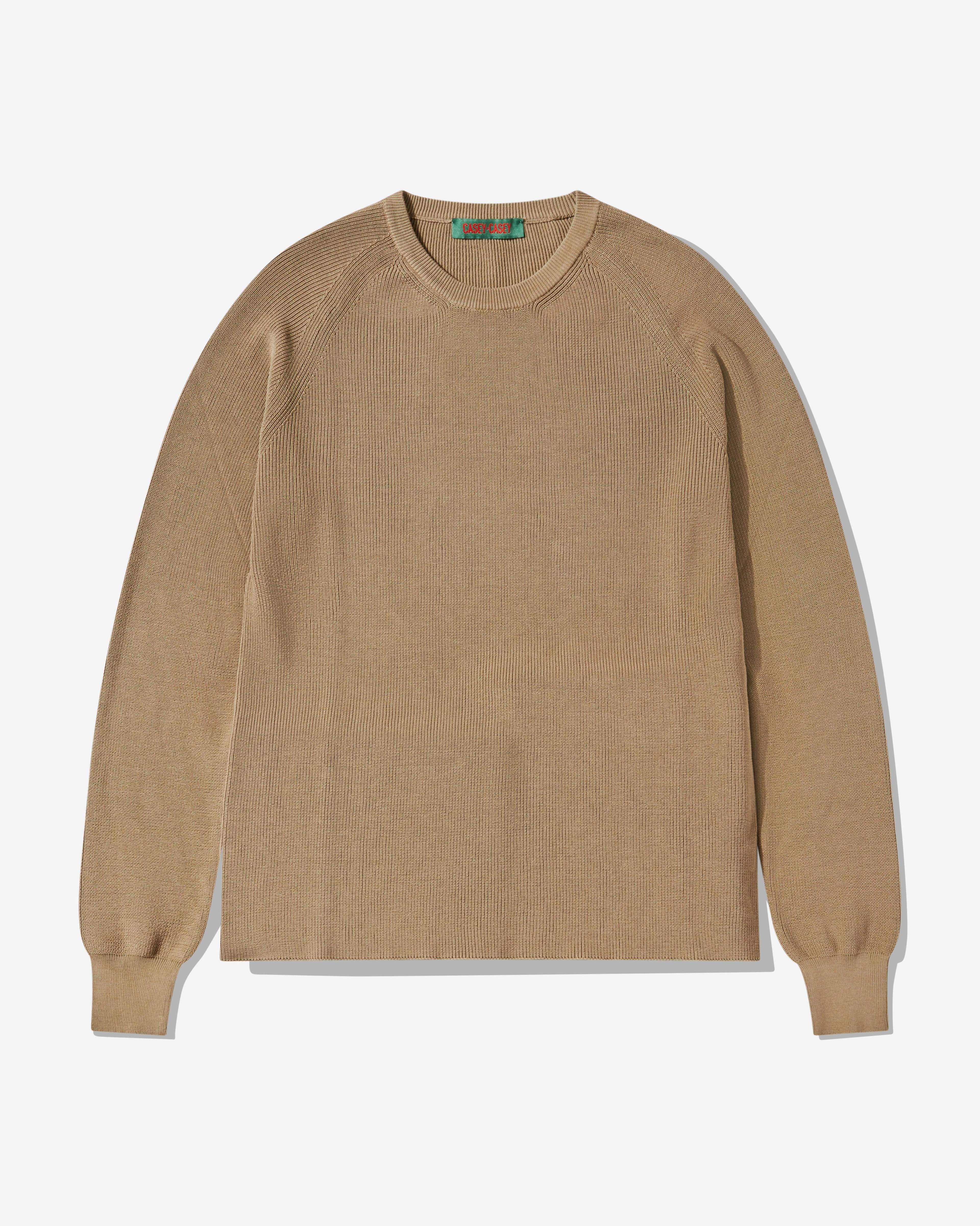 Casey Casey - Men’s Rib Stitch Sweater - (Dark Beige) by CASEY CASEY