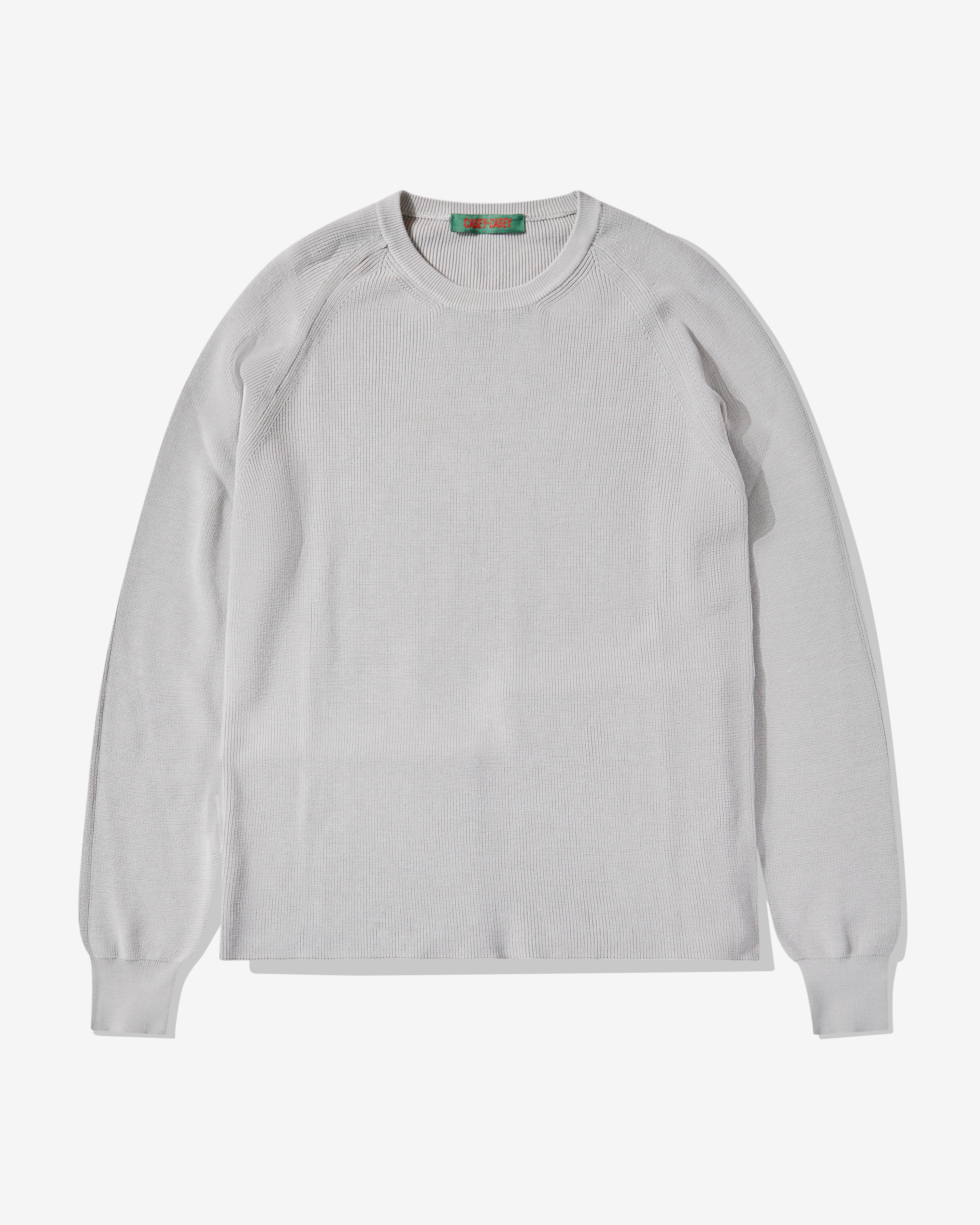 Casey Casey - Men’s Rib Stitch Sweater - (Light Grey) by CASEY CASEY