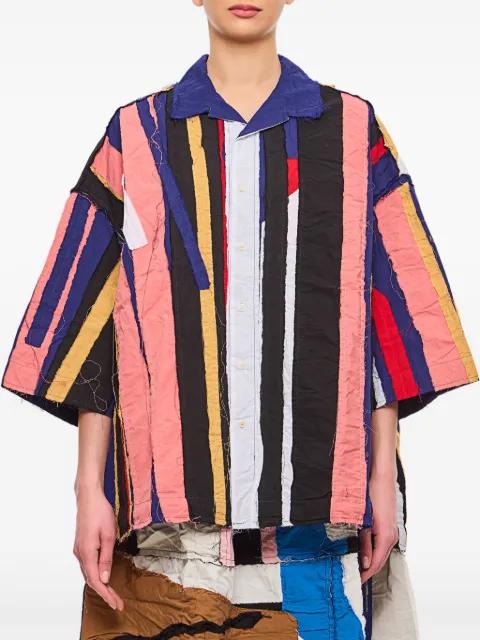 patch-design cotton shirt by CASEY CASEY