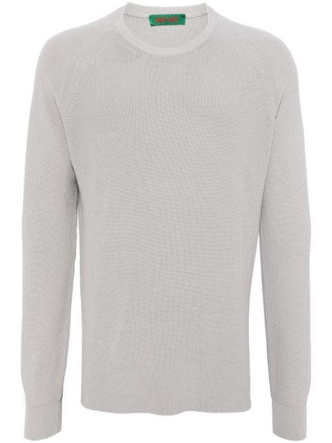 rib-stitch crepe-cotton jumper by CASEY CASEY