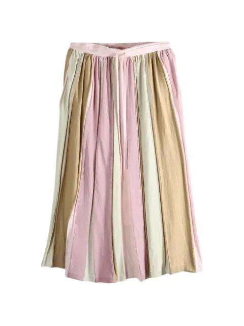 striped tie midi skirt by CASEY CASEY