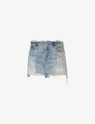 Deconstructed denim mini skirt by CASEY JEAN BY JEAN VINTAGE