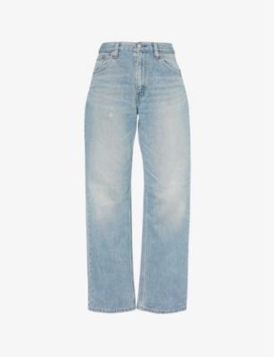 Structured-waist straight-leg mid-rise denim jeans by CASEY JEAN BY JEAN VINTAGE