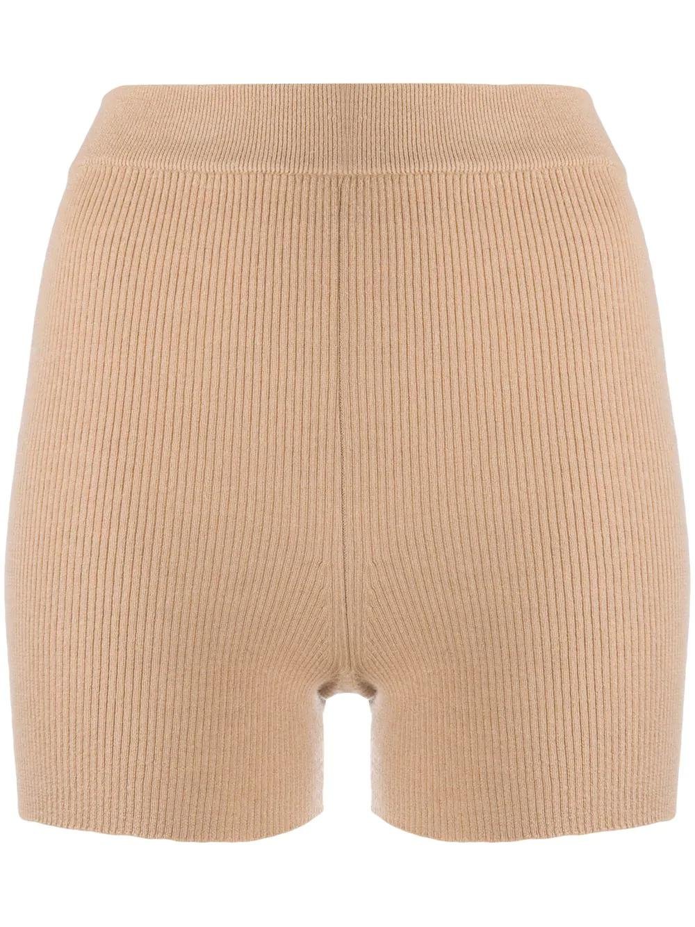 Alexa ribbed-knit biker shorts by CASHMERE IN LOVE