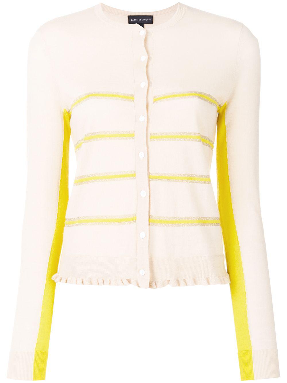 Capucine cropped striped cardigan by CASHMERE IN LOVE