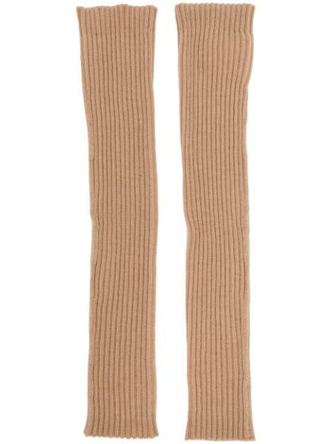 Lala ribbed knit arm warmers by CASHMERE IN LOVE