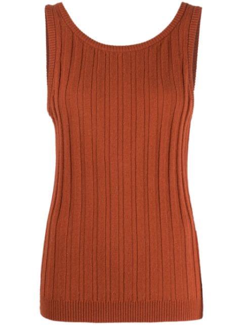 Mara ribbed-knit tank top by CASHMERE IN LOVE