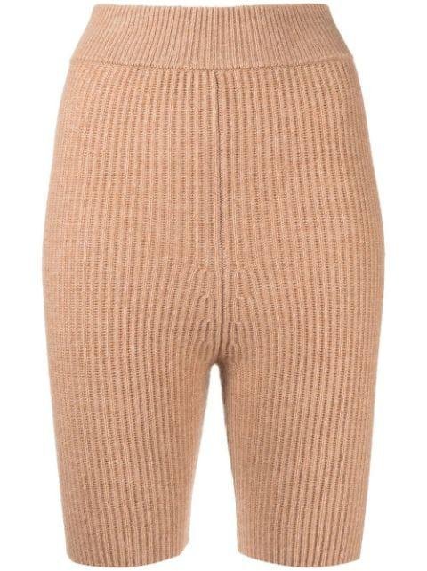 Mira ribbed merino-cashmere shorts by CASHMERE IN LOVE