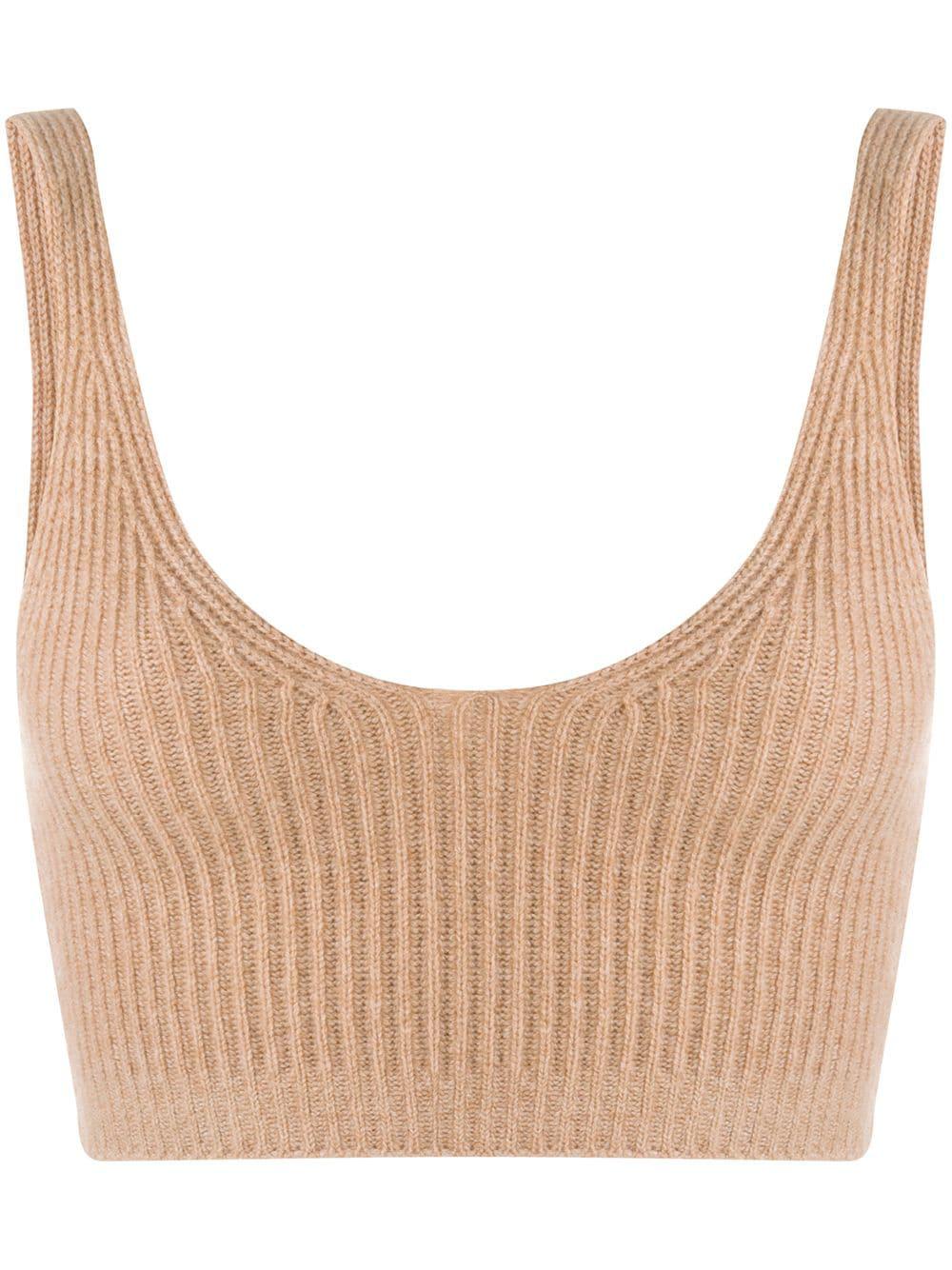 Reese ribbed-knit cropped vest by CASHMERE IN LOVE