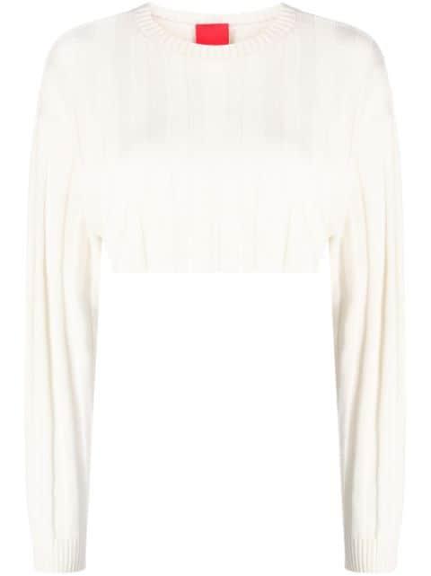 Remy ribbed-knit cropped jumper by CASHMERE IN LOVE