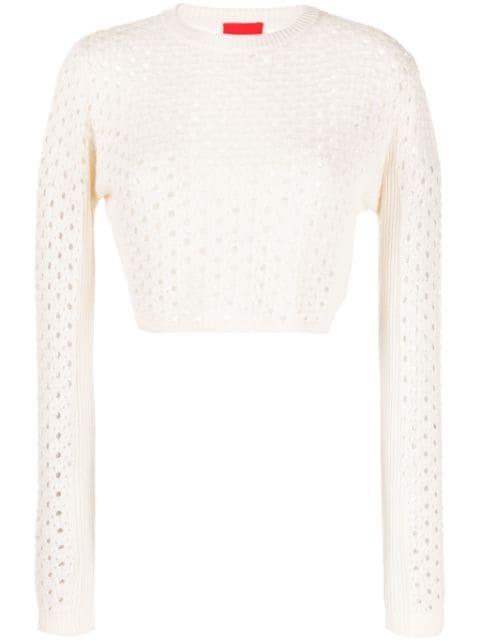 Ria crochet-knit jumper by CASHMERE IN LOVE