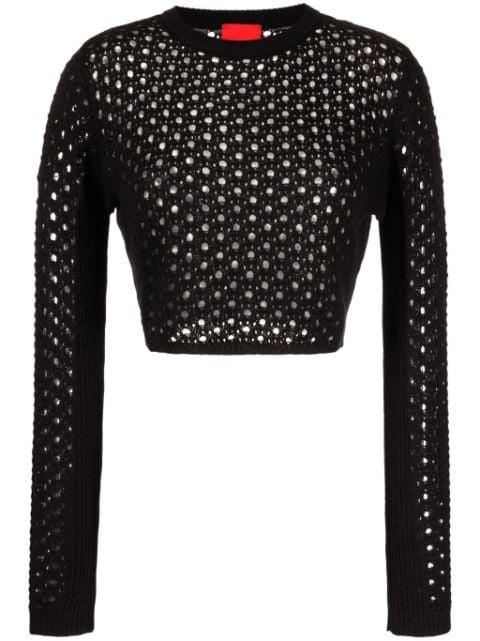 Ria crochet-knit jumper by CASHMERE IN LOVE