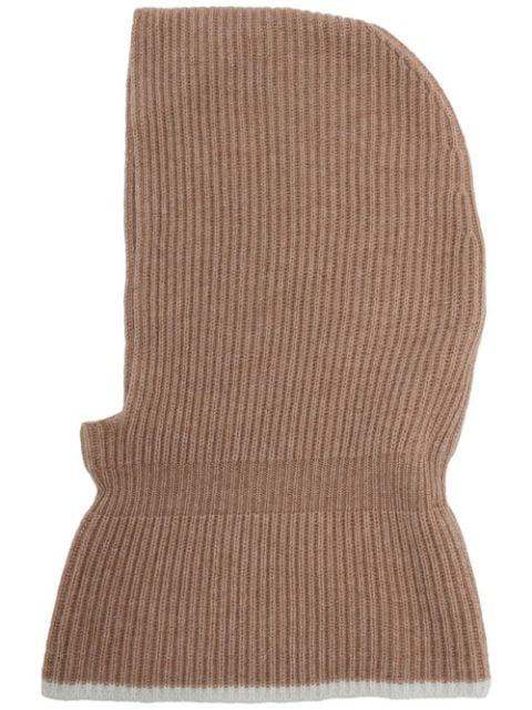 Villars ribbed wool-cashmere balaclava by CASHMERE IN LOVE