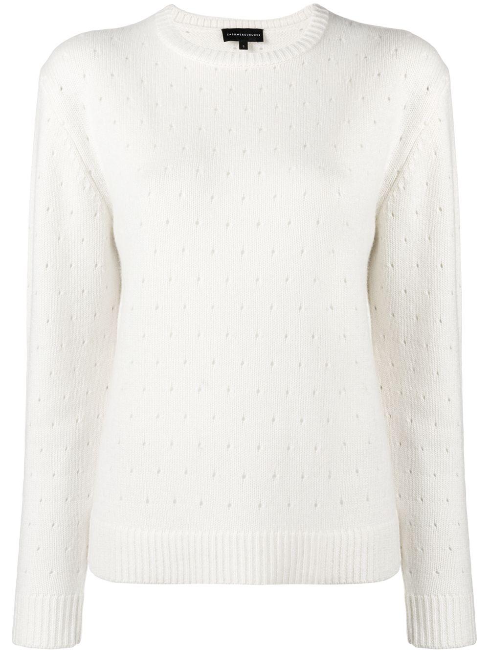 cashmere perforated pattern jumper by CASHMERE IN LOVE