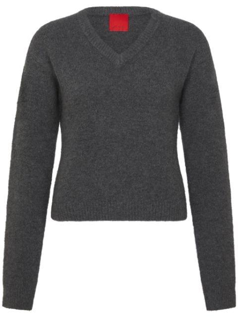 long-sleeve V-neck jumper by CASHMERE IN LOVE