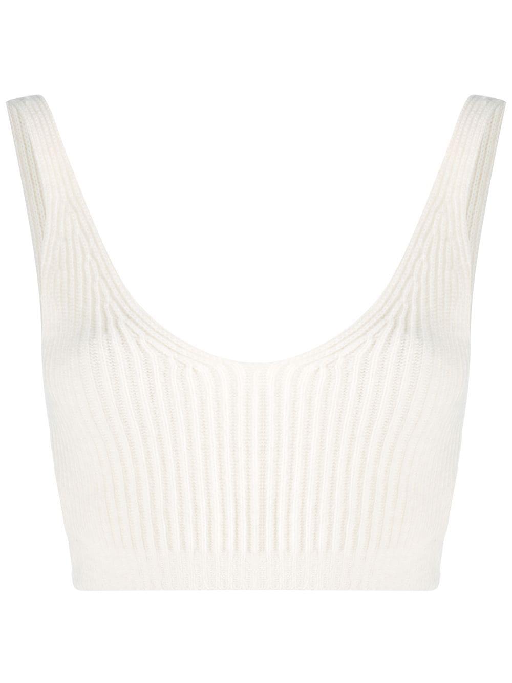 ribbed knit cropped vest by CASHMERE IN LOVE