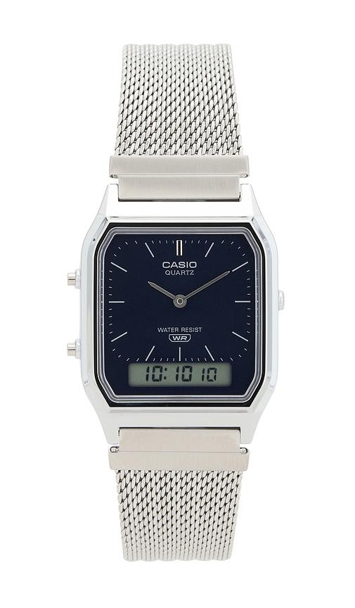 Casio AQ230 Series Watch in Metallic Silver by CASIO