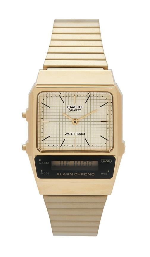 Casio AQ800 Series Watch in Metallic Gold by CASIO