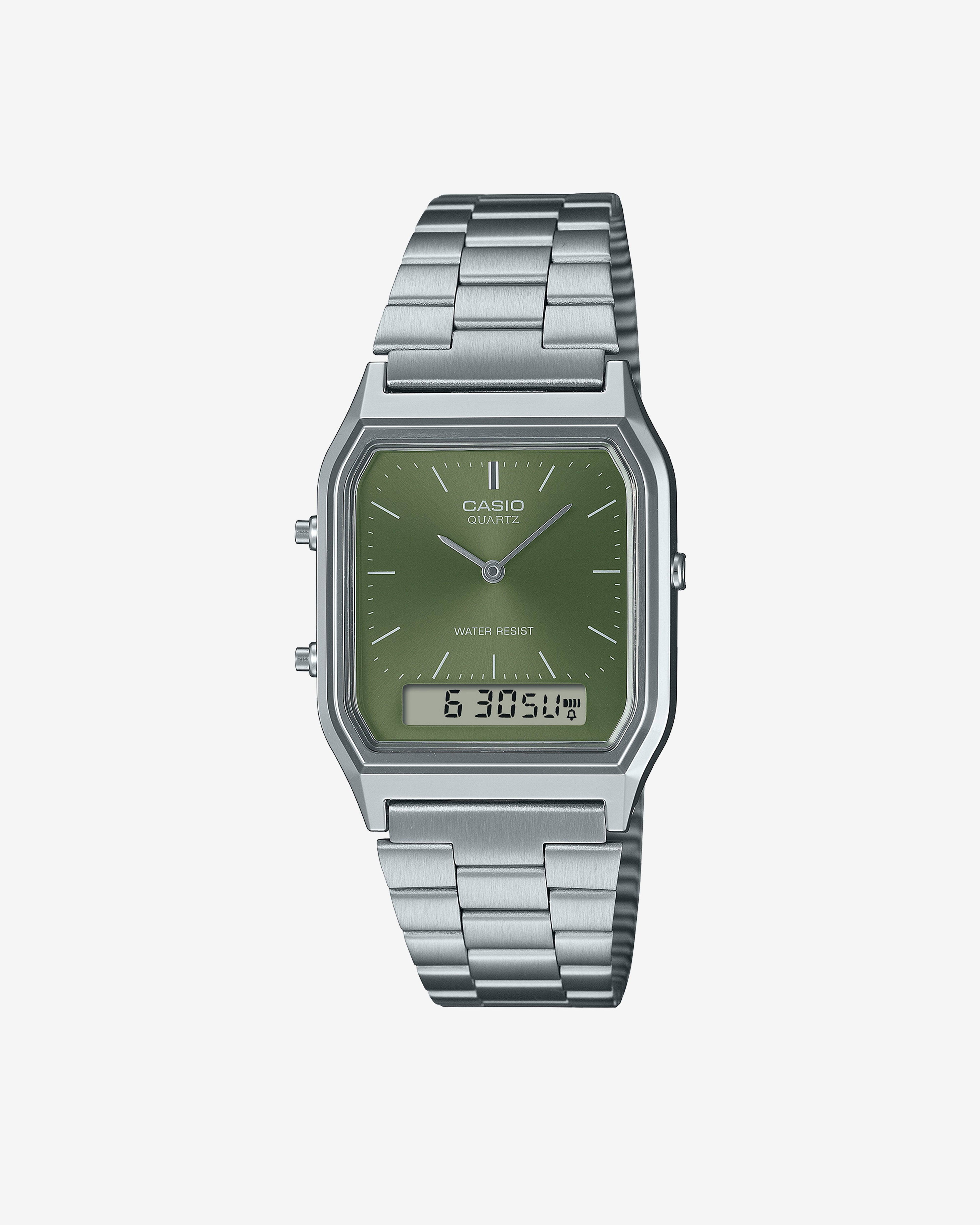 G-Shock - AQ230A-3A - (Silver/Green) by CASIO