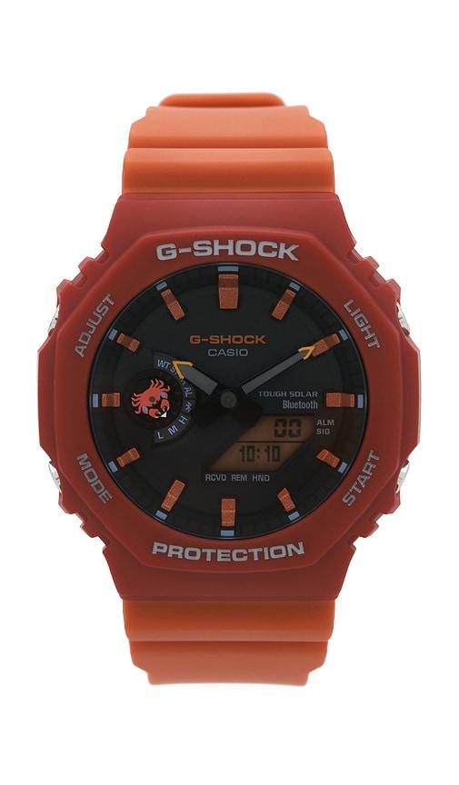 G-Shock Charles Darwin Foundation GAB2100 Series Watch in Red by CASIO