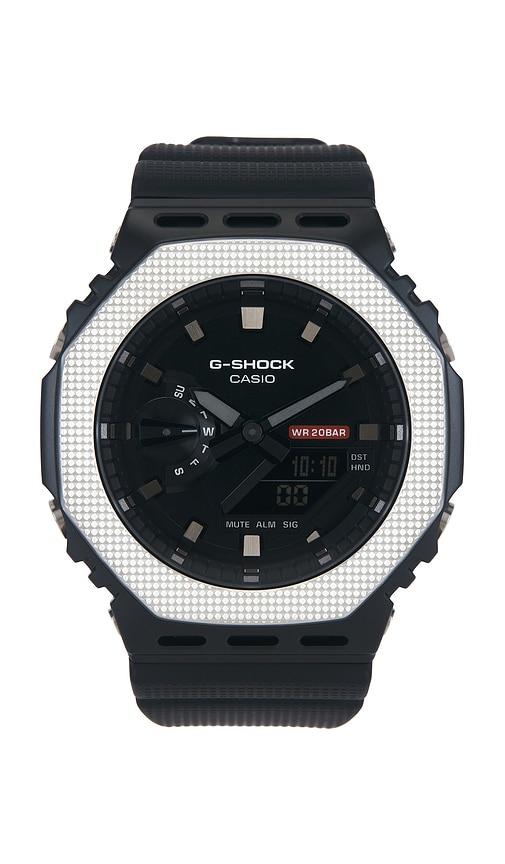 G-Shock G Steel Modern Industrial Gm2100 Series Watchin Black & Silver in Black by CASIO
