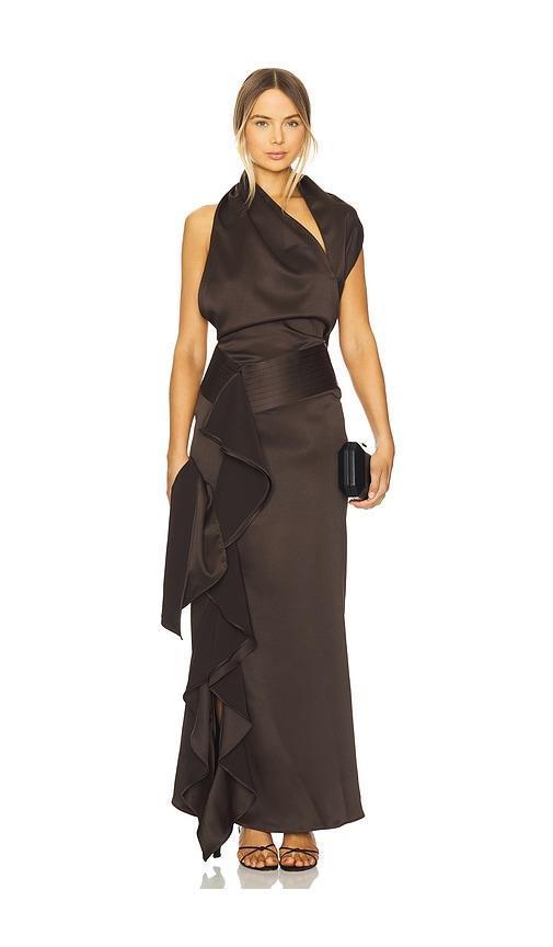 Casona La Sandunguera Dress in Dark Green by CASONA