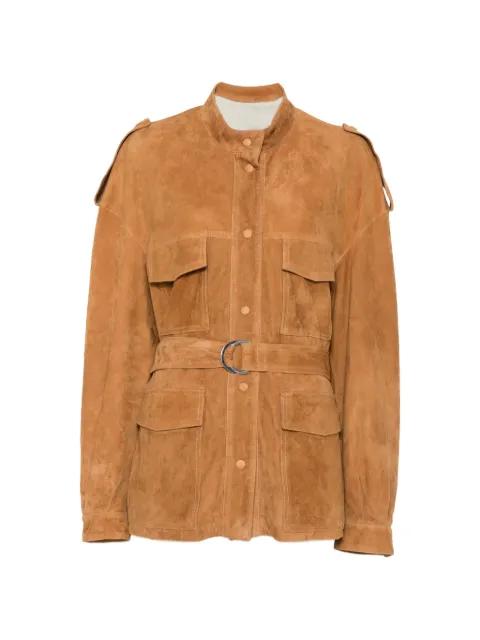 Sahariana belted suede jacket by CASSELL