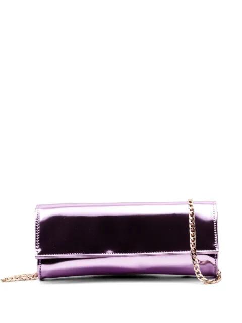metallic-leather clutch bag by CASTAGNA
