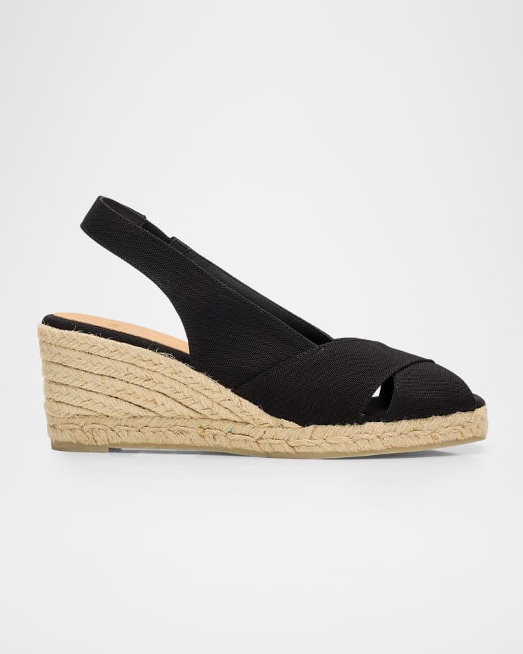65mm Diana Canvas Espadrille Wedge Sandals by CASTANER
