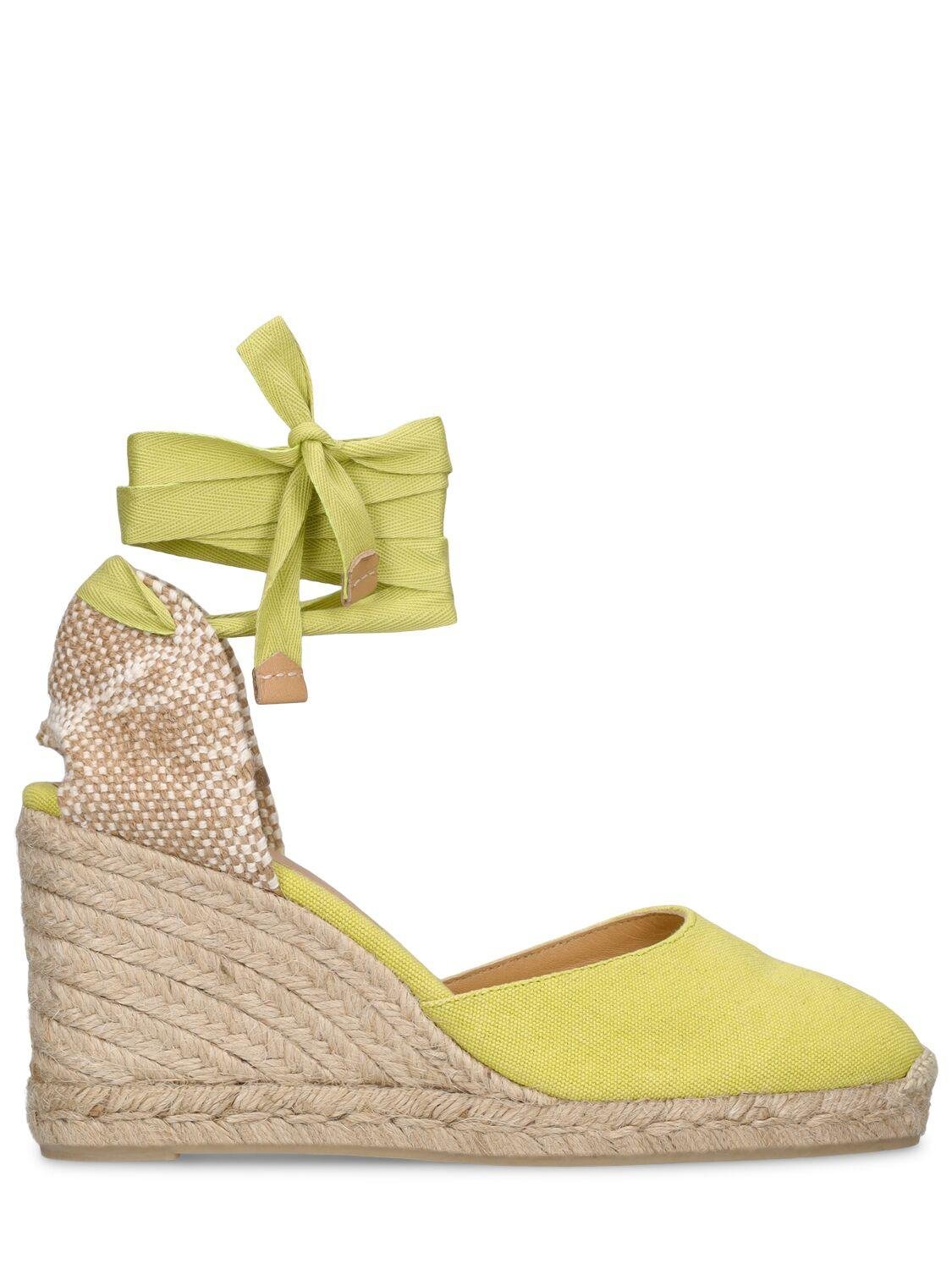 80mm Carina Canvas Espadrille Wedges by CASTANER