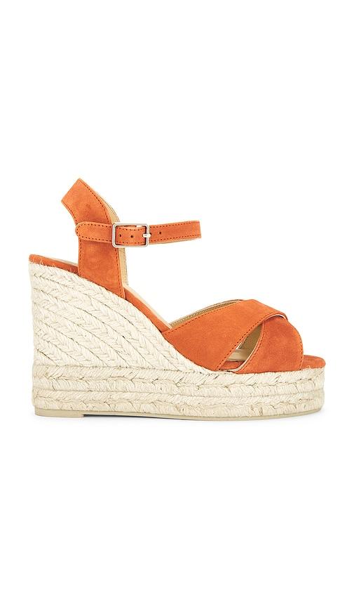 Castaner Blaudel Wedge in Orange by CASTANER
