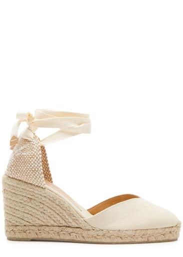 Chiara 80 canvas wedge espadrilles by CASTANER