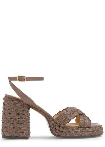 Valeriette raffia platform sandals by CASTANER