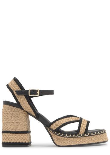 Vanish raffia platform sandals by CASTANER