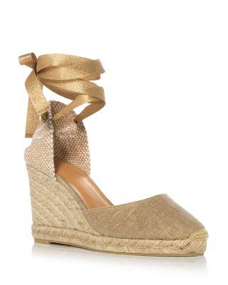Women's Carina Ankle Tie Espadrille Wedges by CASTANER