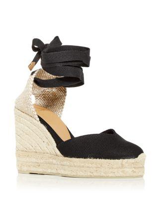Women's Chiara Ankle Tie Wedge Espadrille Sandals by CASTANER