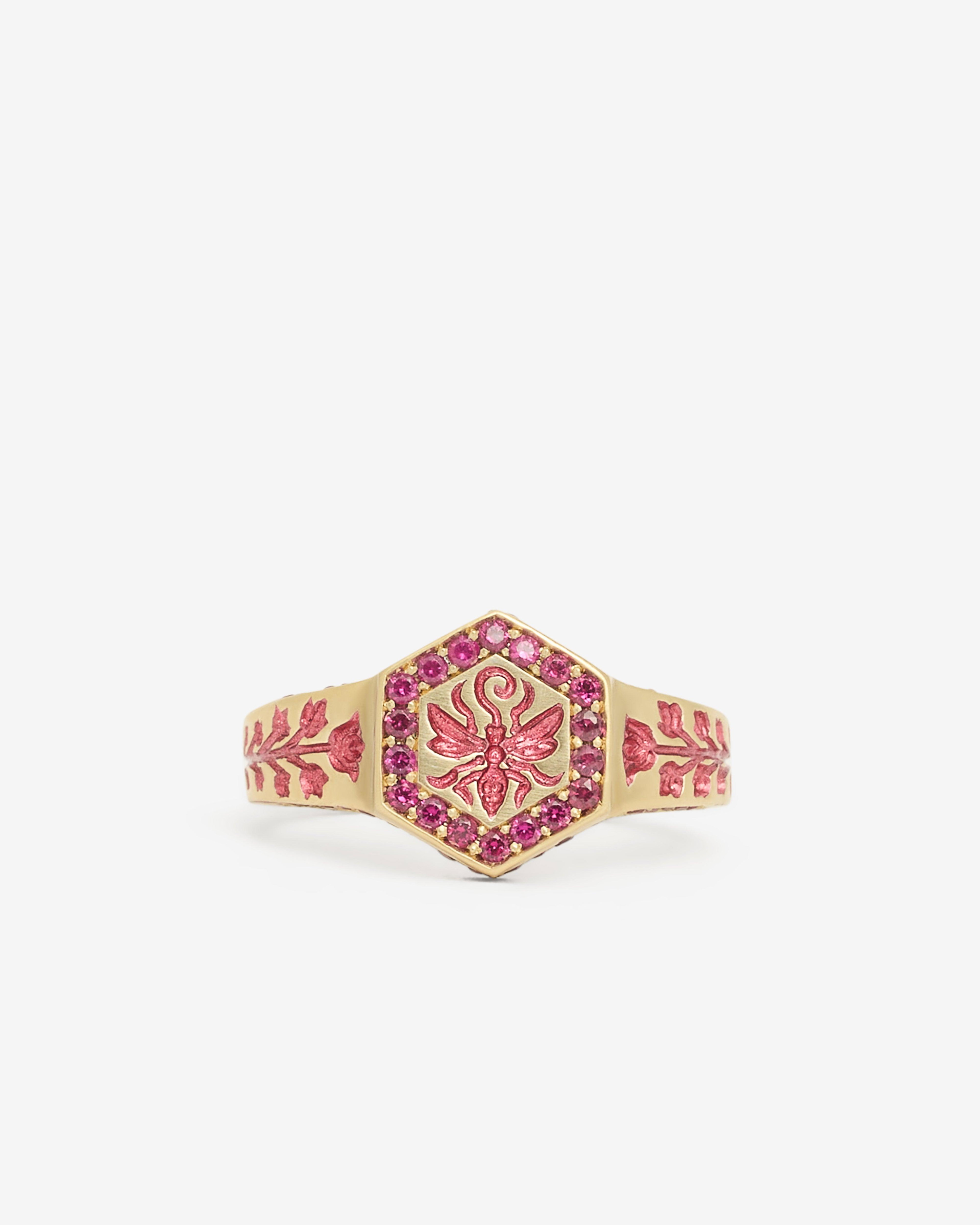 Castro - Bee Hexagon Signet - (Pink) by CASTRO