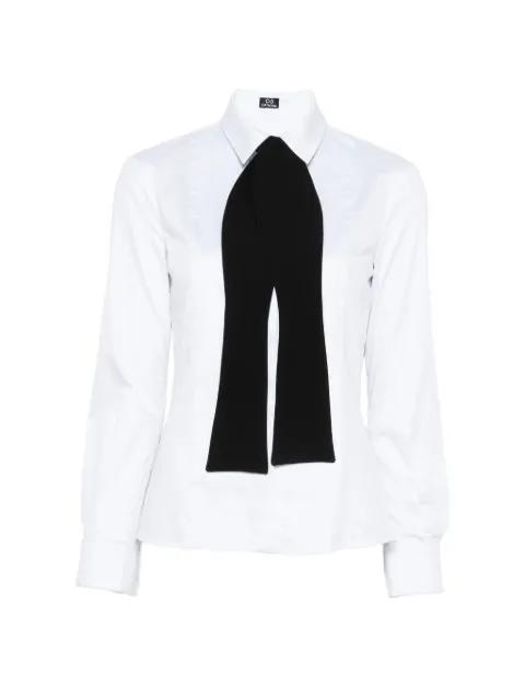 crystal-cuff scarf shirt by CATALINA