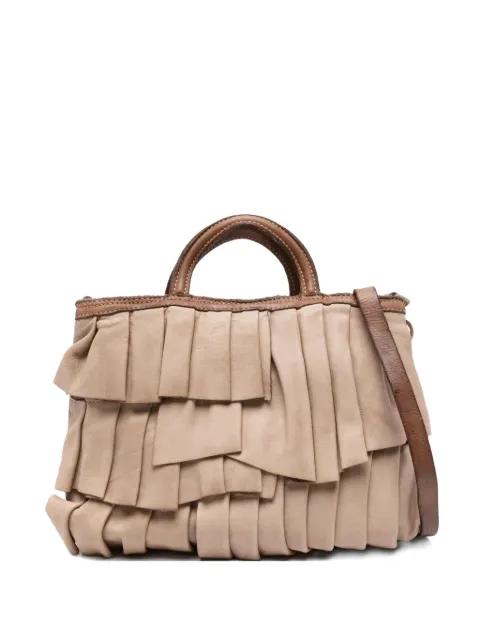 Adele ruffled leather tote bag by CATERINA LUCCHI