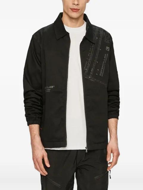 engineering-print zipped shirt jacket by CATERPILLAR