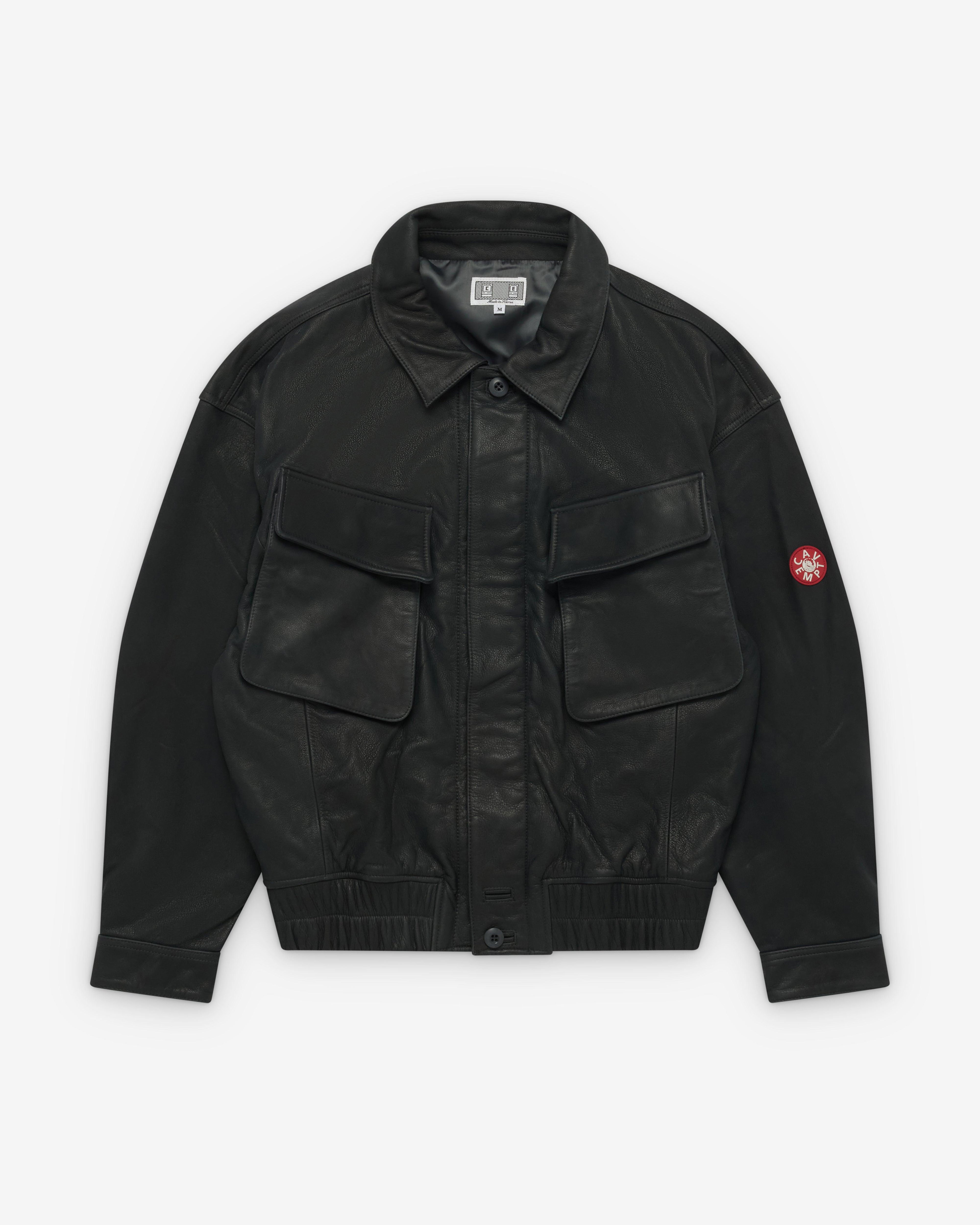 Cav Empt - Men's Community Leather Jacket - (Grey) by CAV EMPT