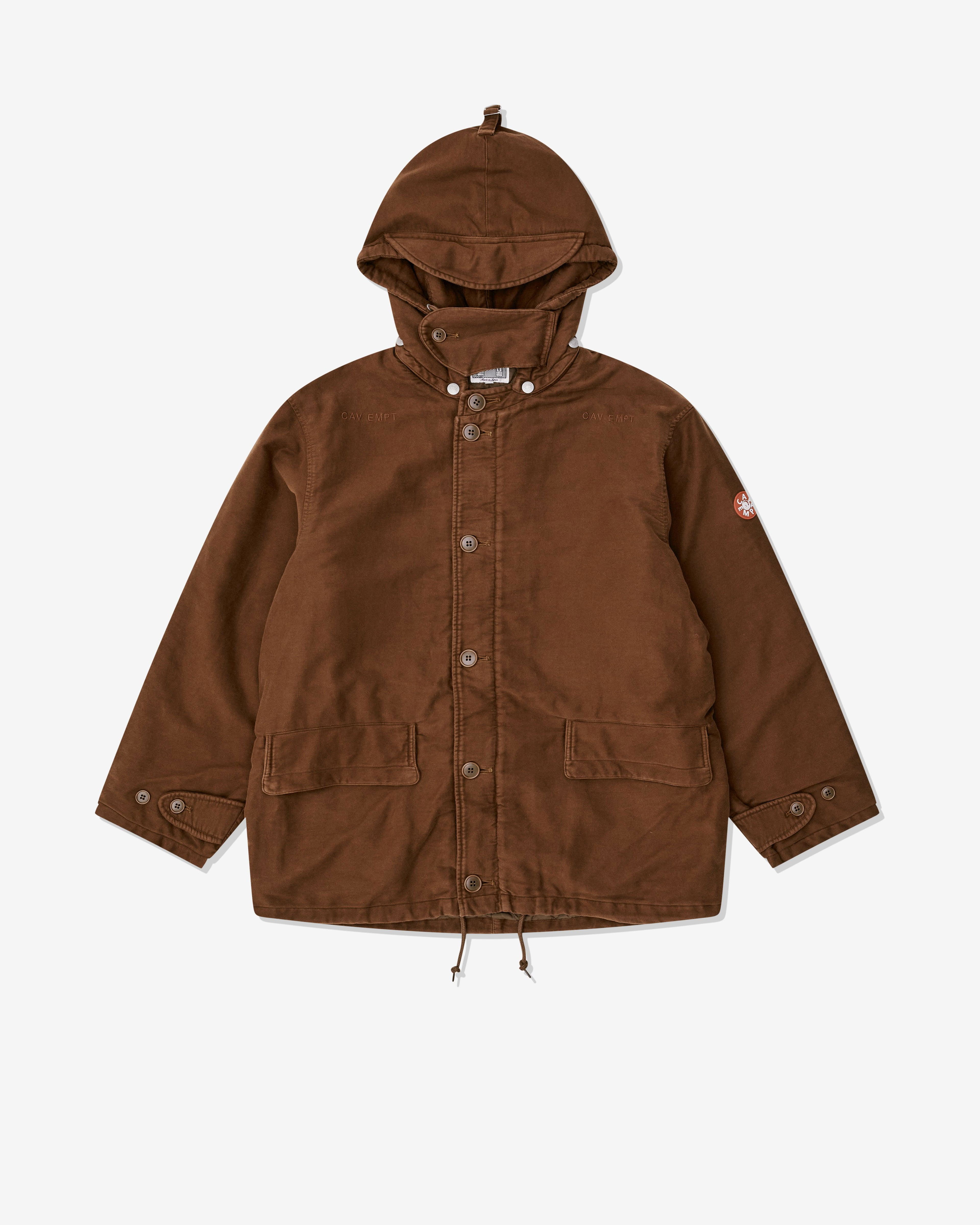 Cav Empt - Men’s Cotton Detach Hood Jacket - (Brown) by CAV EMPT