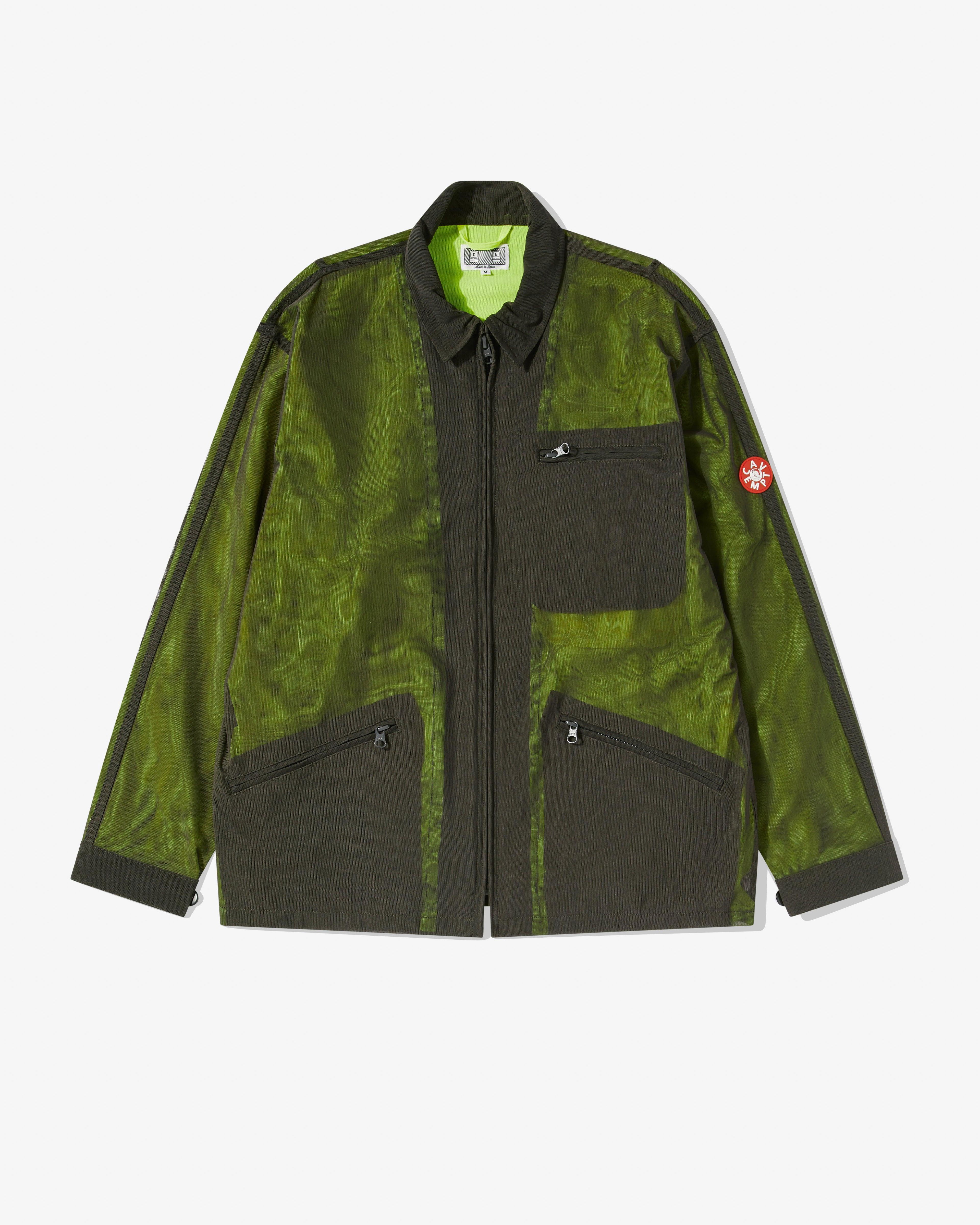 Cav Empt - Men’s Lined Powernet Zip Jacket - (Green) by CAV EMPT